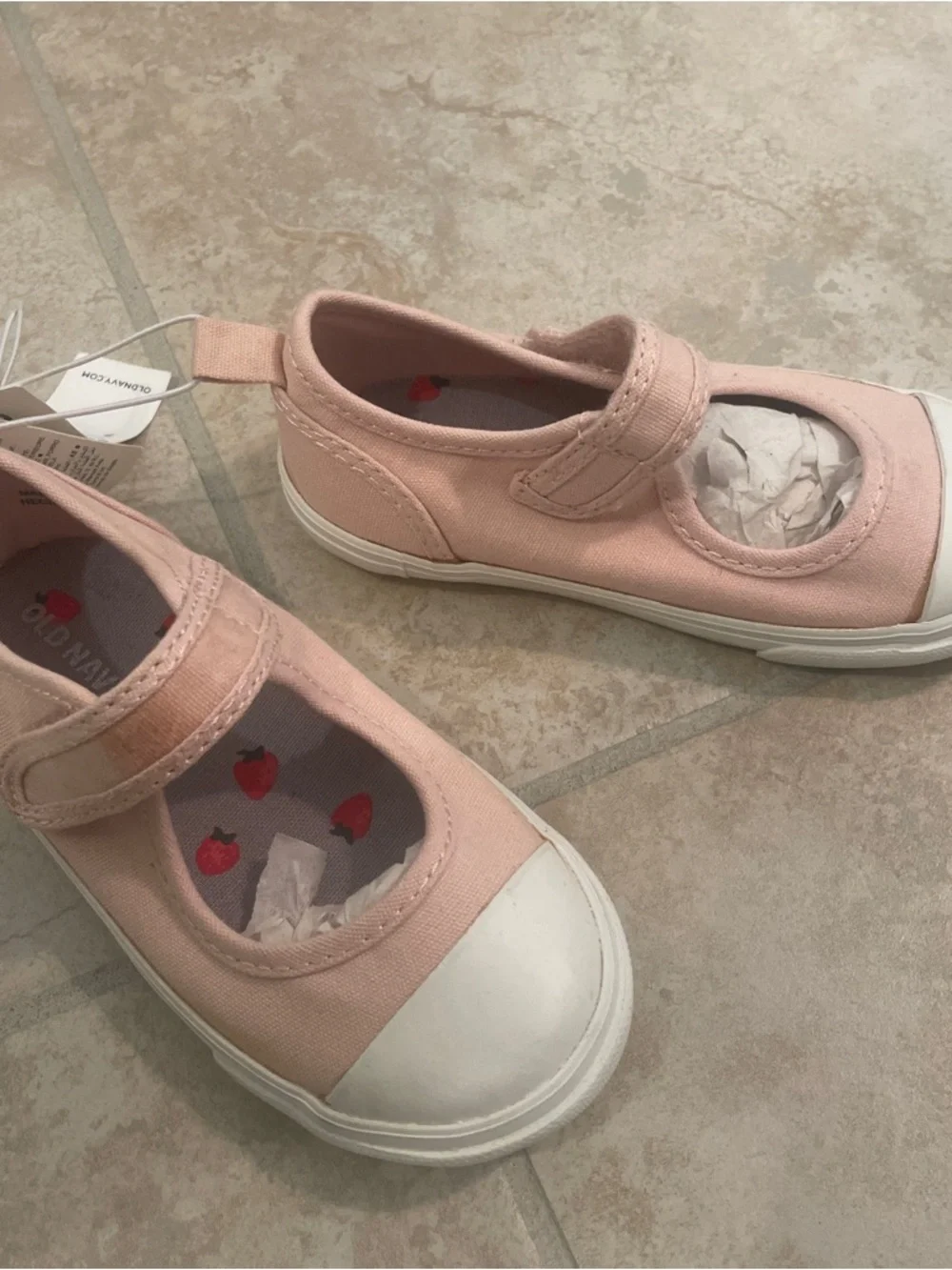 Old Navy Light Pink Mary Jane Canvas Sneakers